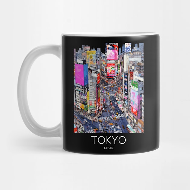 A Pop Art Travel Print of Tokyo Japan by Studio Red Koala